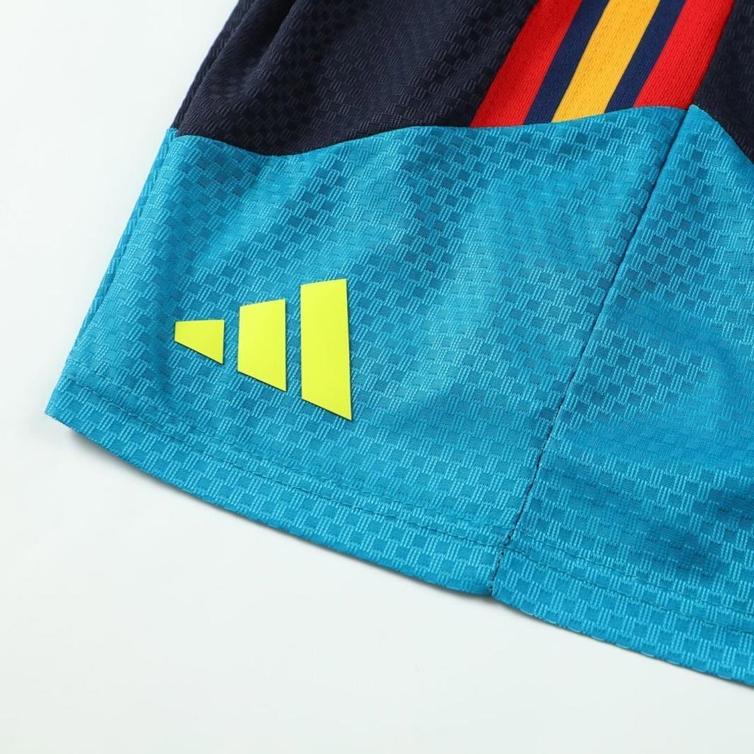 Versão Do Jogador Spain Copa do Mundo Camisa Conjunto(Camisa+Calções) 2026 Azul - camisola de futebol para adeptos