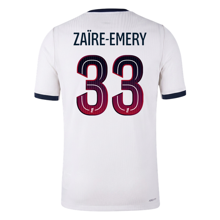 Versão do Jogador ZAÏRE-EMERY #33 PSG Fora Futebol Camisas 2026/27 Branco