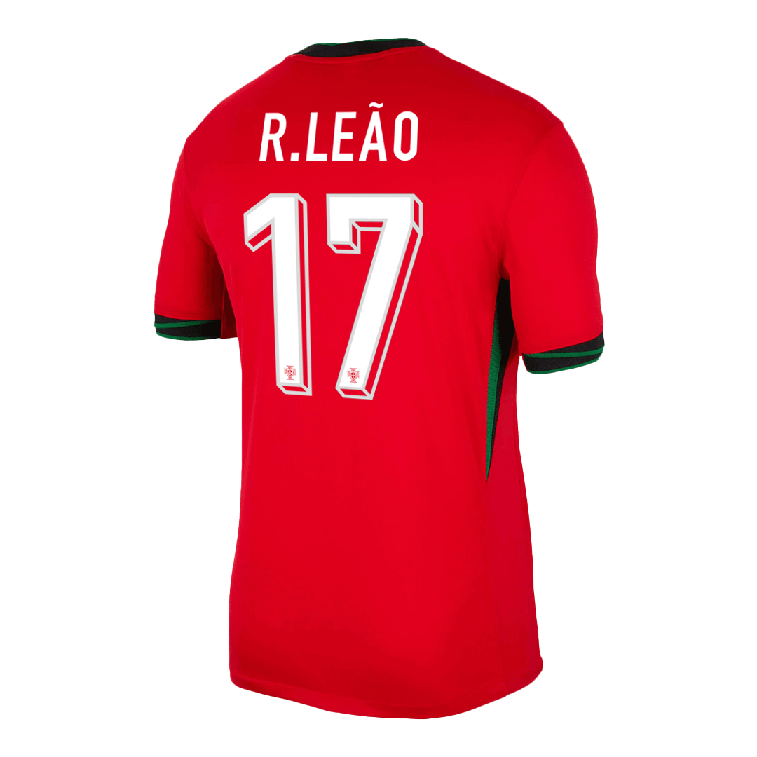 Portugal Jersey Custom R.LEAO #17 Soccer Jersey Home 2024