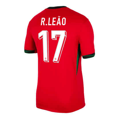Portugal Jersey Custom R.LEAO #17 Soccer Jersey Home 2024