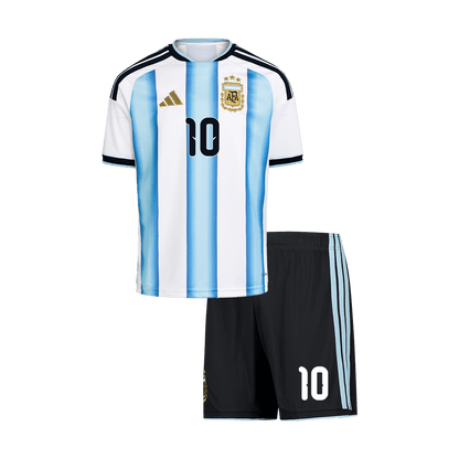 MESSI #10 Argentina Infantil Casa Copa do Mundo Conjunto(Camisa+Calção) 2026