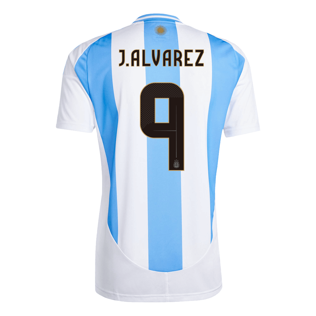 J.ALVAREZ #9 Argentina Football Jersey Home Custom Jersey 2024