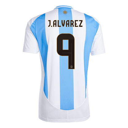 J.ALVAREZ #9 Argentina Camisola de futebol Home Camisola personalizada 2024