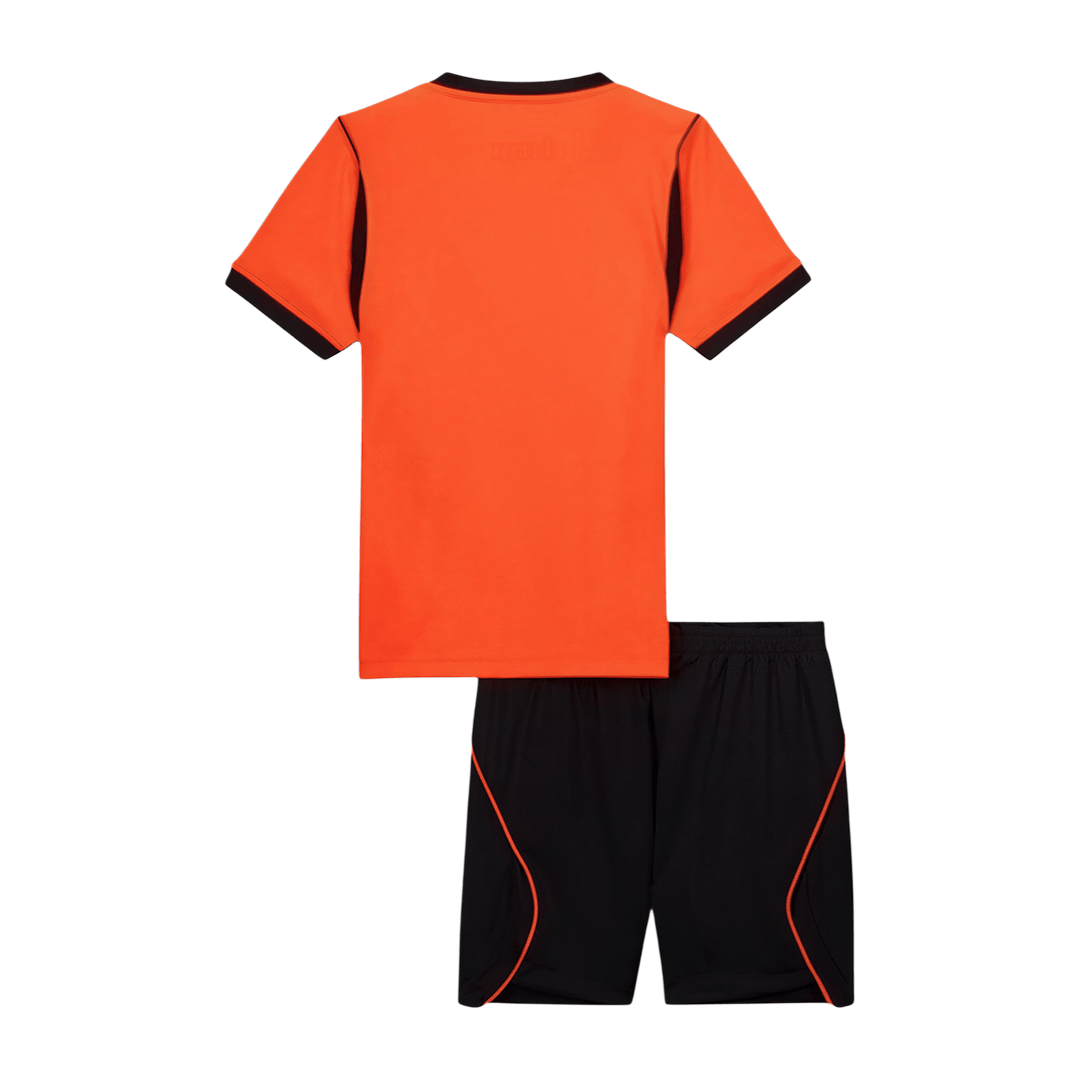 Países Baixos Infantil  Casa Copa do Mundo Futebol Camisa Conjunto (Camisa+Shorts) 2026 Laranja