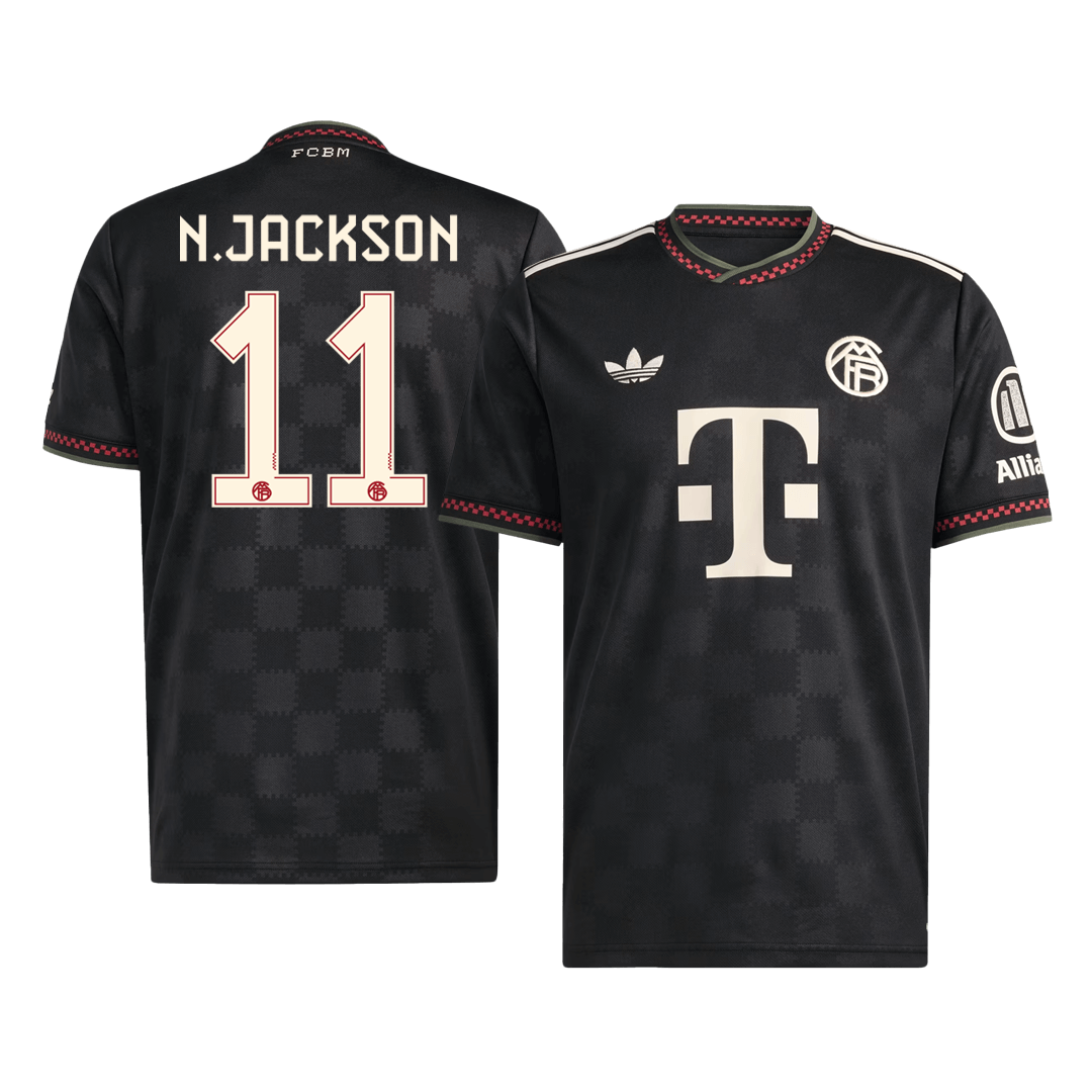 N.JACKSON #11 Bayern Munich Fora Terceira Camisa 2025/26 Preto