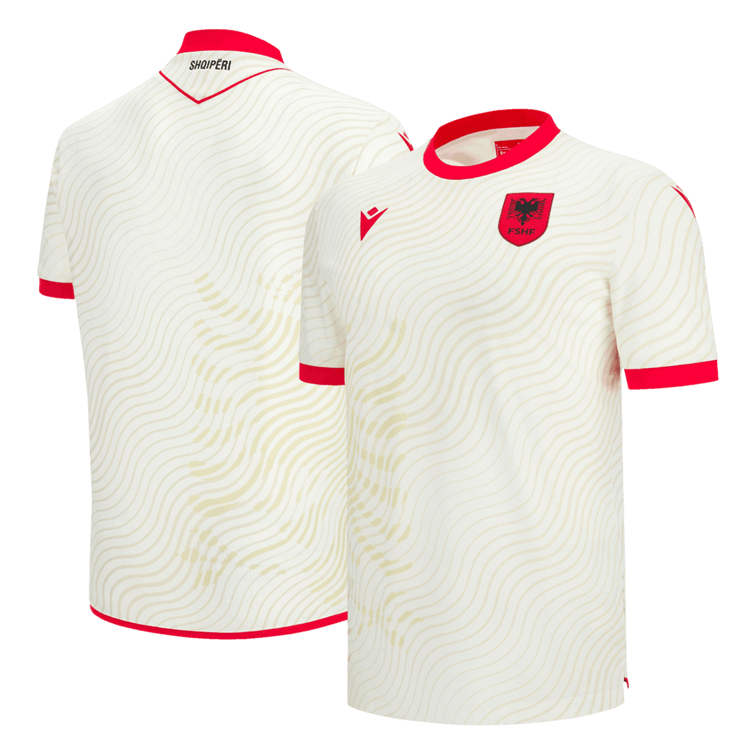 Albania Fora Camisa Copa do Mundo 2026 Branco - camisola de futebol para adeptos em - imagem 2