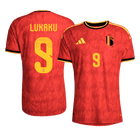 Versão do Jogador LUKAKU #9 Bélgica Casa Copa do Mundo Futebol Camisas 2026 Vermelho