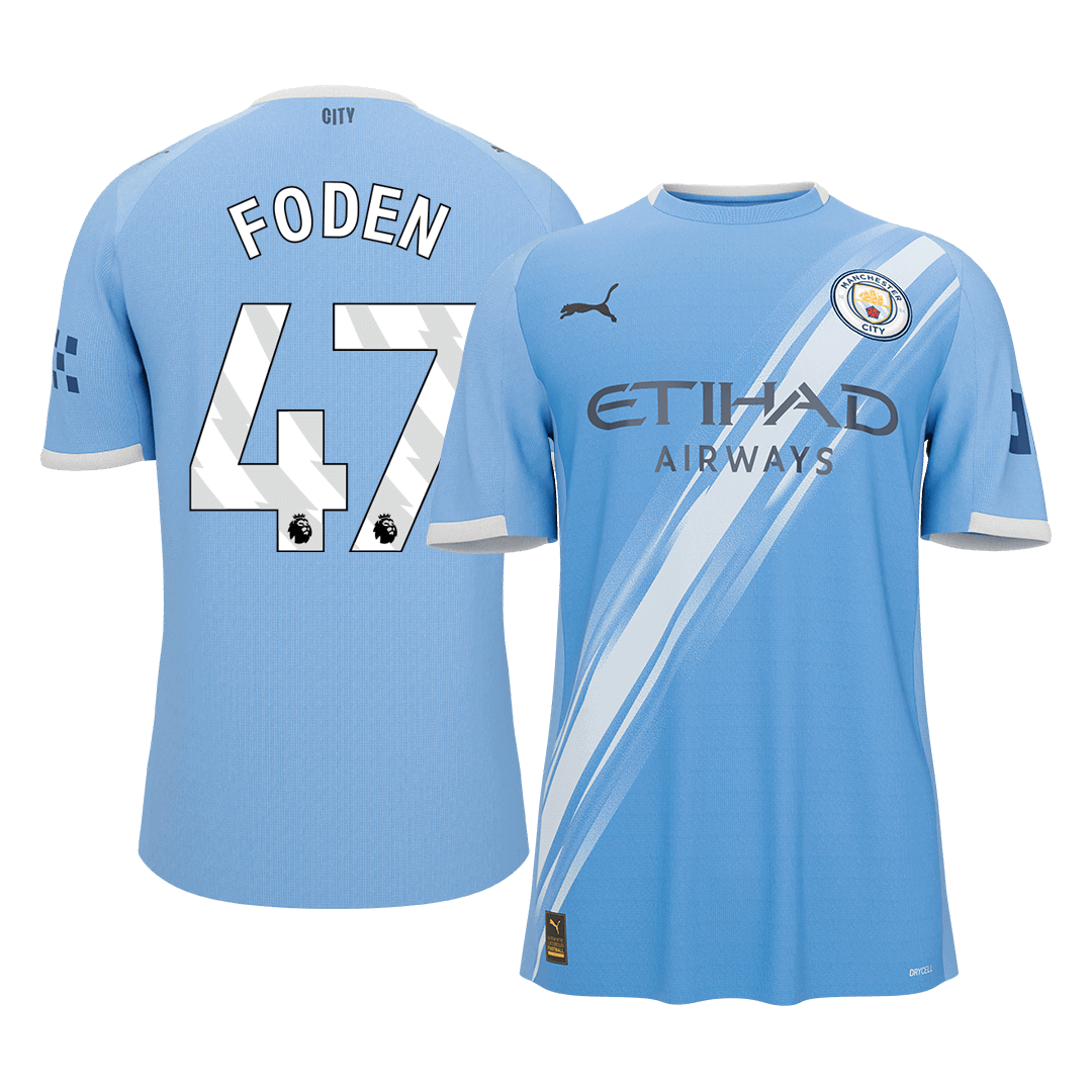 【Super Qualidade】FODEN #47 Manchester City
 Casa Futebol Camisa 2025/26 Azul