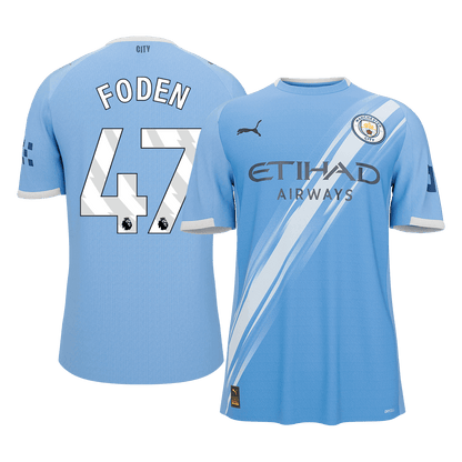 【Super Qualidade】FODEN #47 Manchester City
 Casa Futebol Camisa 2025/26 Azul