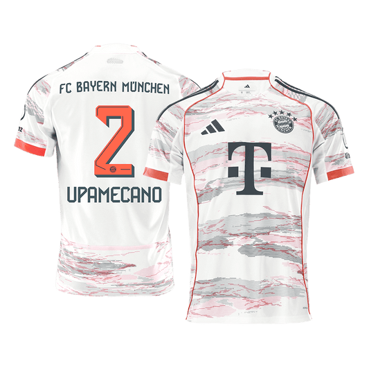 UPAMECANO #2 Bayern Munich Fora Camisa 2025/26 Branco