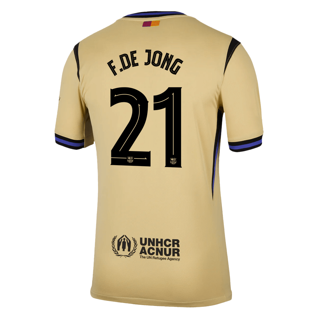 F.DE JONG #21 Barcelona Fora Camisa 2025/26- Amarelo - UCL
