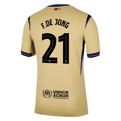 F.DE JONG #21 Barcelona Fora Camisa 2025/26- Amarelo - UCL