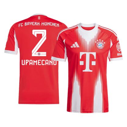 UPAMECANO #2 Bayern Munich Casa Camisa 2025/26 Vermelho