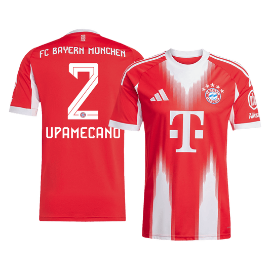 UPAMECANO #2 Bayern Munich Casa Camisa 2025/26 Vermelho