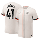 Jogador ESTÊVÃO #41 Chelsea Fora Futebol Camisas 2025/26 Branco