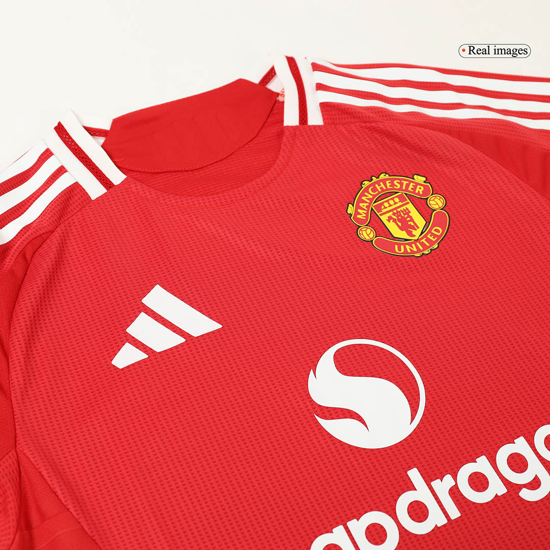 Camisola de futebol autêntica GARNACHO #17 Manchester United Home 2024/25