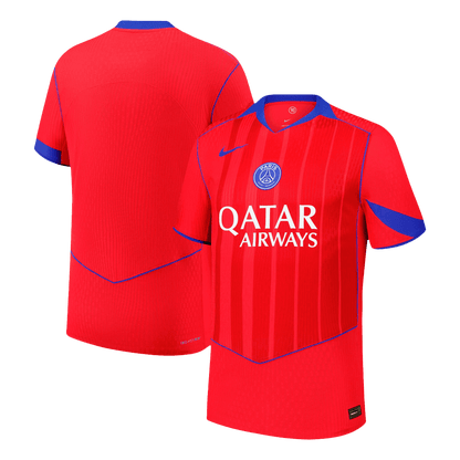 Autêntico PSG Fora Terceira Futebol Camisas 2025/26 Vermelho