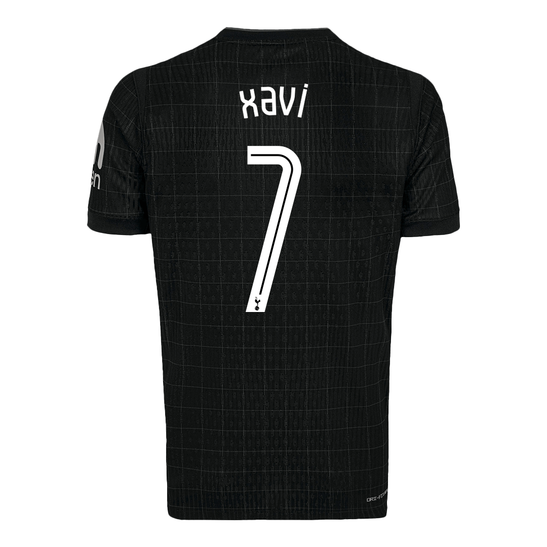 XAVI #7 Tottenham Hotspur Fora Camisa 2025/26- Preto - UCL