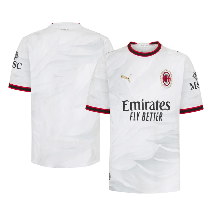 Versão do Jogador AC Milan Fora Futebol Camisas 2026/27 Branco