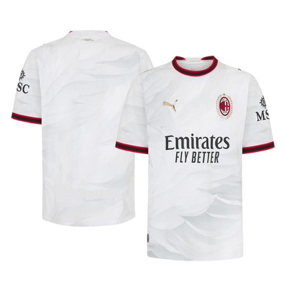 Versão do Jogador AC Milan Fora Futebol Camisas 2026/27 Branco
