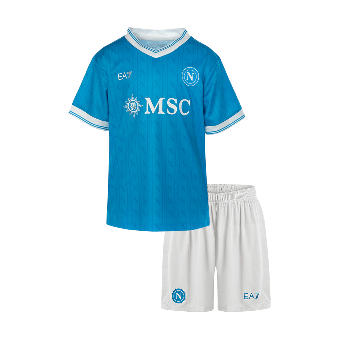 Napoli Infantil 
 Casa Futebol Camisa Conjunto (Camisa+Shorts) 2025/26 Azul