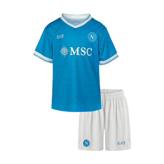 Napoli Infantil 
 Casa Futebol Camisa Conjunto (Camisa+Shorts) 2025/26 Azul