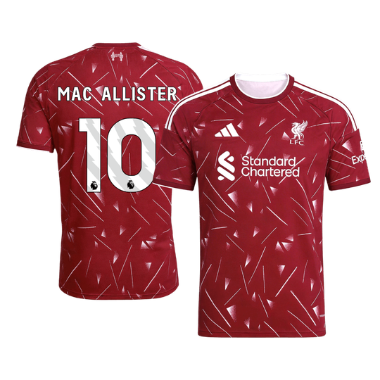 【Super Qualidade】MAC ALLISTER #10 Liverpool
 Casa Futebol Camisa 2026/27 Vermelho