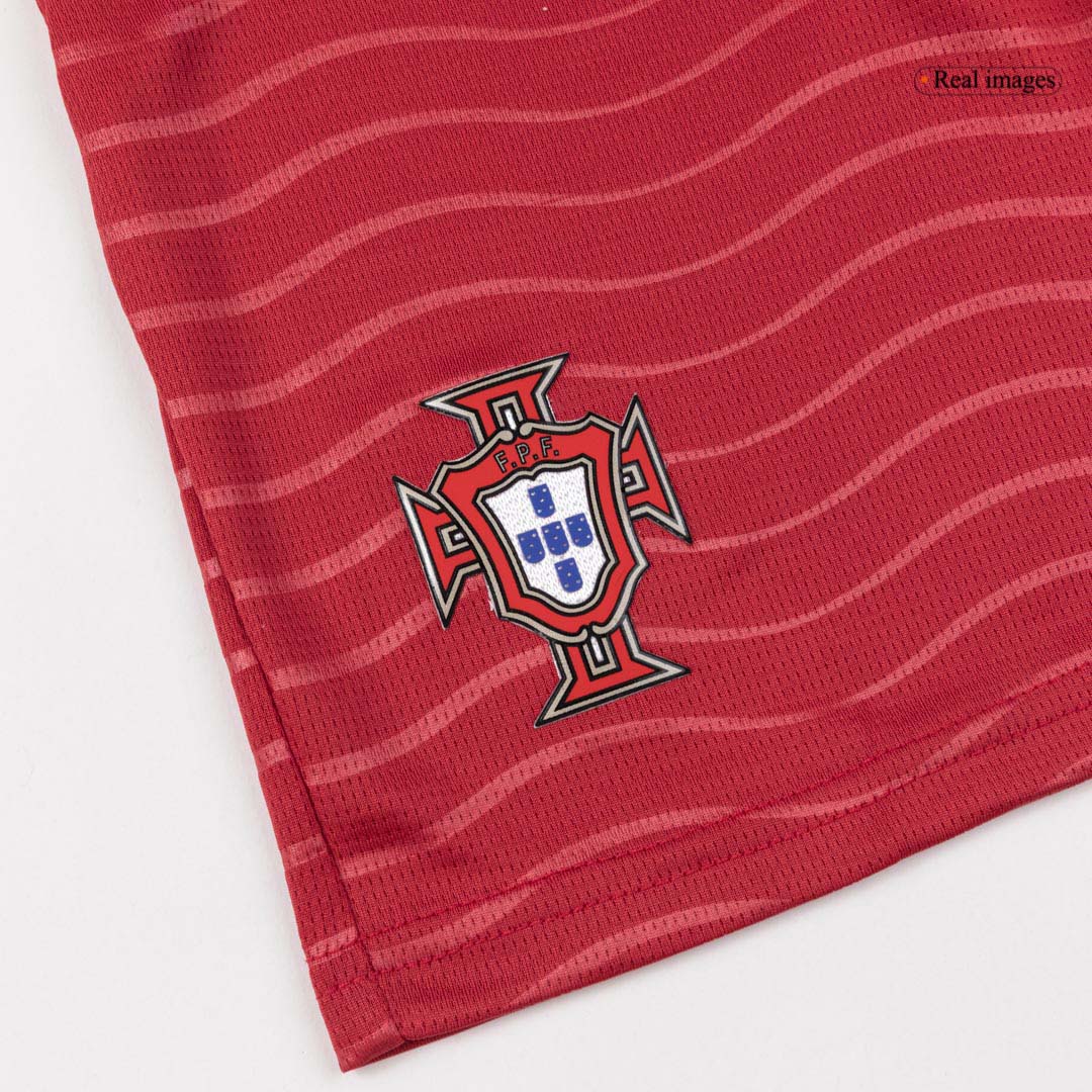 RONALDO #7 Portugal Infantil Casa Copa do Mundo Conjunto(Camisa+Calção) 2026 Vermelho