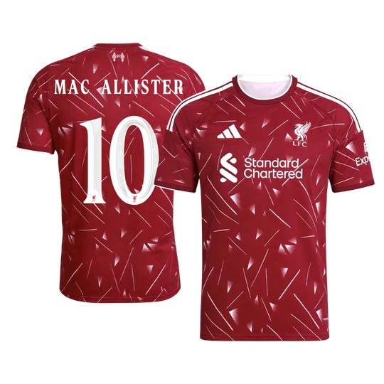 【Super Qualidade】MAC ALLISTER #10 Liverpool
 Casa UCL Futebol Camisa 2026/27 Vermelho