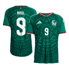 Versão do Jogador Raúl #9 Mexico Casa World Cup Futebol Camisas 2026 Verde
