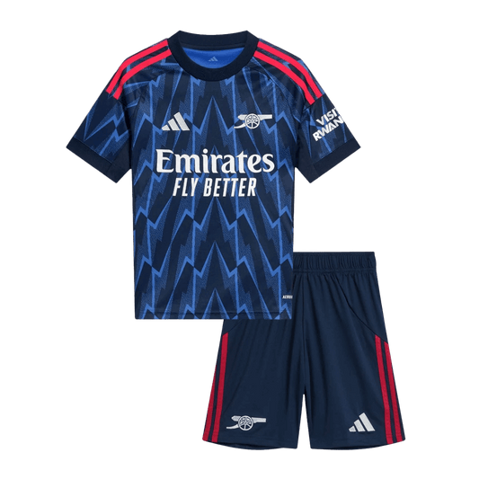 Arsenal 
 Fora 
Camisas Infantis 
Conjunto 2025/26 
 Azul