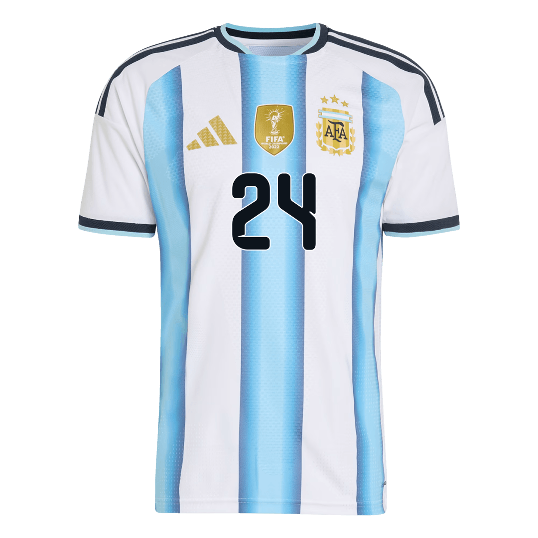 Versão do Jogador E. FERNÁNDEZ #24 Argentina Casa Copa do Mundo Futebol Camisas 2026