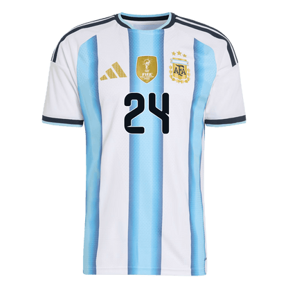 Versão do Jogador E. FERNÁNDEZ #24 Argentina Casa Copa do Mundo Futebol Camisas 2026