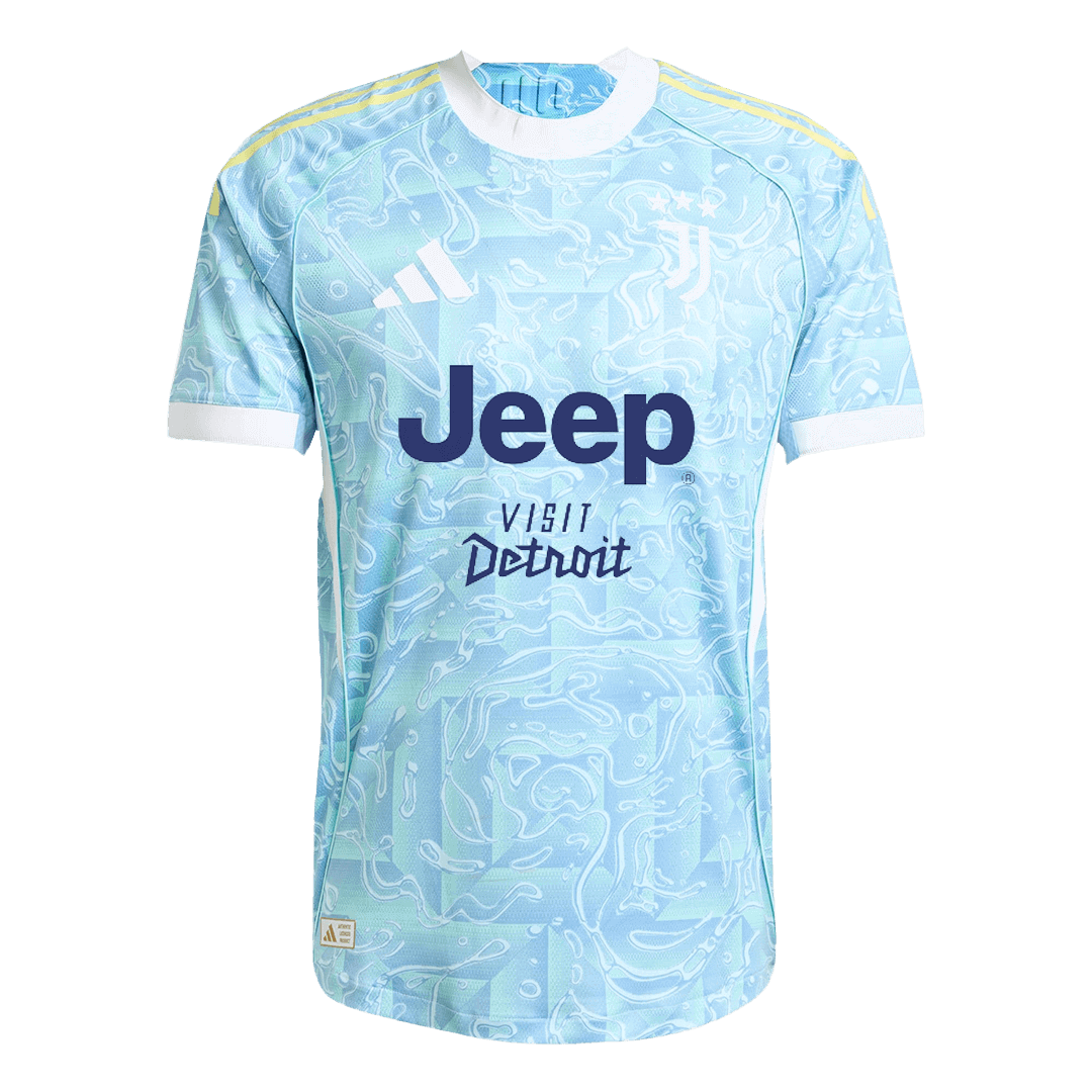 Autêntico KALULU #15 Juventus Fora Futebol Camisas 2025/26 Azul