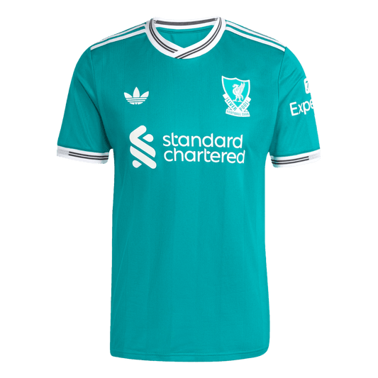 Autêntico Liverpool Fora Terceira Futebol Camisas 2025/26 Verde