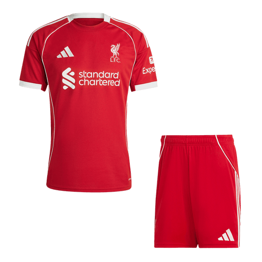 Liverpool Casa Camisa Conjunto (Camisola + Calções) 2025/26-Vermelho