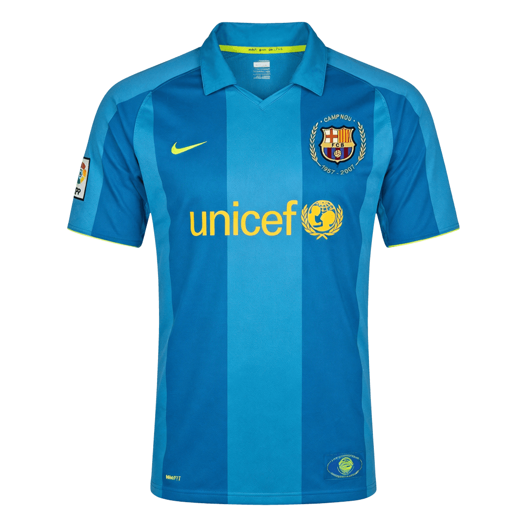 Retrô Barcelona Fora Camisa 2007/08 Azul