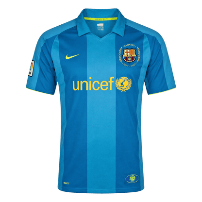 Retrô Barcelona Fora Camisa 2007/08 Azul