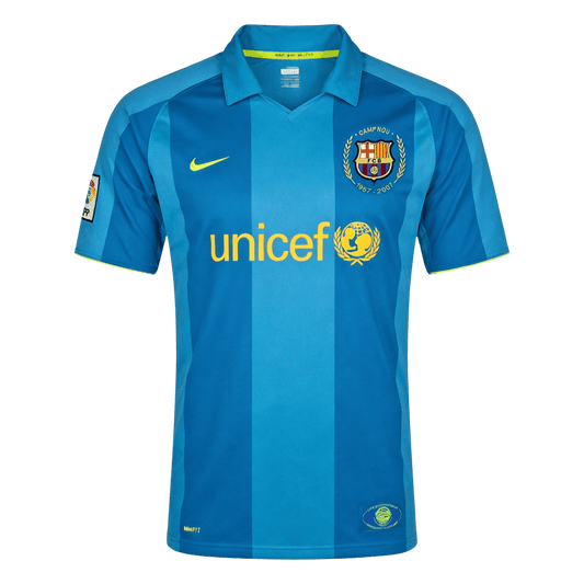 Retrô Barcelona Fora Camisa 2007/08 Azul