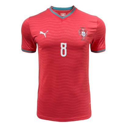 Versão do Jogador B.FERNANDES #8 Portugal Casa World Cup Futebol Camisas 2026 Vermelho