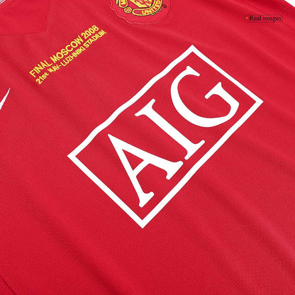 Camiseta retro de local de fútbol ROONEY #10 del Manchester United 2007/08 - Final de la UCL