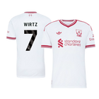 Versão do Jogador WIRTZ #7 Liverpool Fora Futebol Camisas 2026/27 Branco