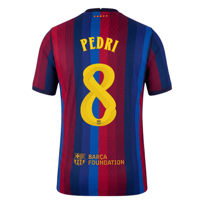 Versão do Jogador PEDRI #8 Barcelona Casa Futebol Camisas 2026/27 - UCL