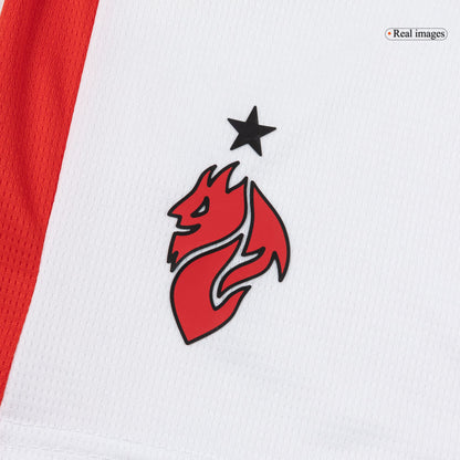 AC Milan Infantil 
 Fora Futebol Camisa Conjunto (Camisa+Shorts+Meias) 2025/26 Branco