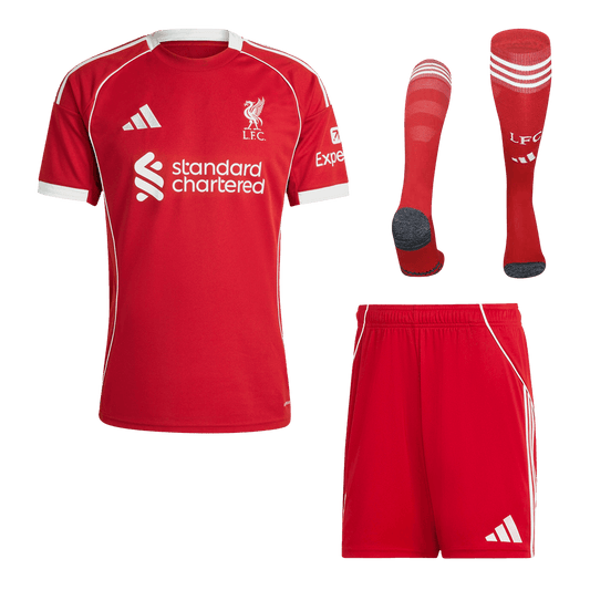 Liverpool 
Casa Camisa Conjunto(Camisa+Calções+Meias) 2025/26 Vermelho