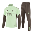 Real Madrid Infantil Zíper Moletom Conjunto (Top+Pants) 2025/26 Verde
