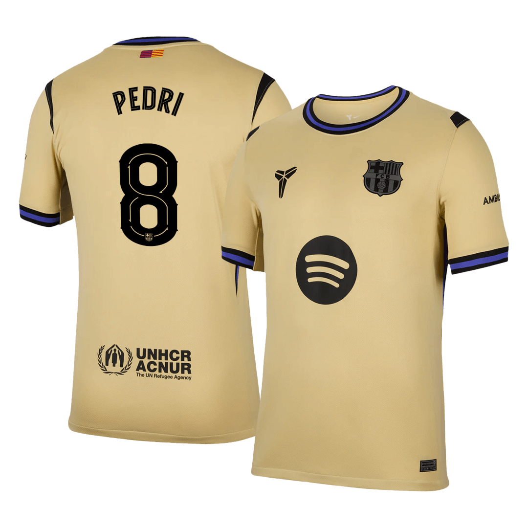 PEDRI #8 Barcelona Fora Camisa 2025/26- Amarelo - UCL