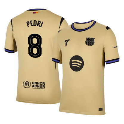 PEDRI #8 Barcelona Fora Camisa 2025/26- Amarelo - UCL