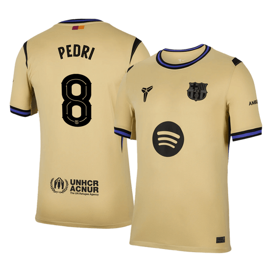 PEDRI #8 Barcelona Fora Camisa 2025/26- Amarelo - UCL