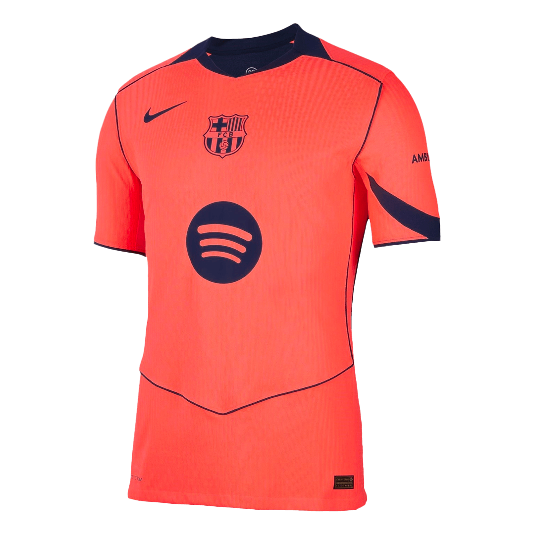 Jogador ROONY #28 Barcelona Fora Terceira Futebol Camisas 2025/26 Laranja